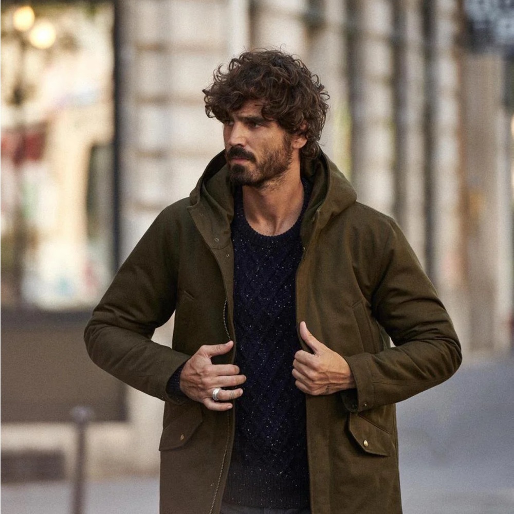 Octobre Men’s Peter Parka Olive Hooded Jacket